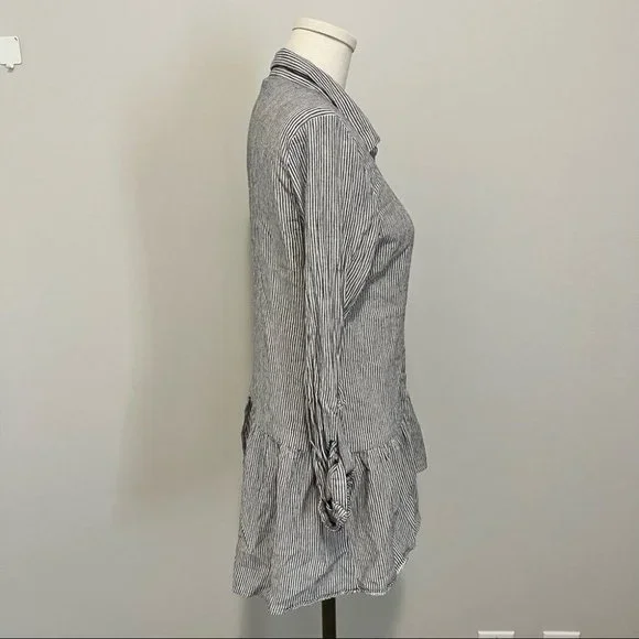 Anthropologie Sunday In Brooklyn Wiley Striped Button Down Cotton Blouse - Picture 7 of 11